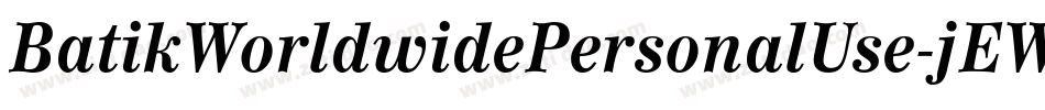 BatikWorldwidePersonalUse-jEW7R字体转换