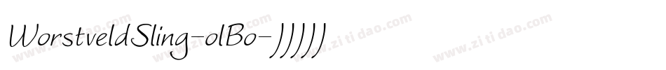 WorstveldSling-olBo字体转换