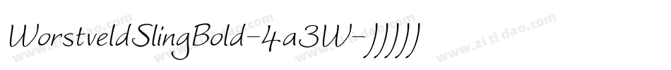 WorstveldSlingBold-4a3W字体转换 WorstveldSlingBold-4a3W字体转换