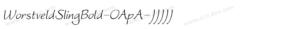 WorstveldSlingBold-OApA字体转换