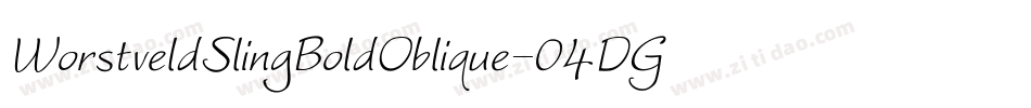 WorstveldSlingBoldOblique-04DG字体转换