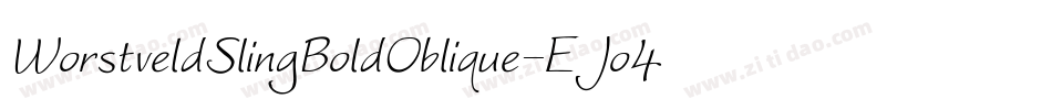 WorstveldSlingBoldOblique-EJo4字体转换