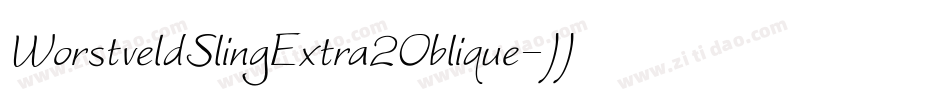 WorstveldSlingExtra2Oblique字体转换