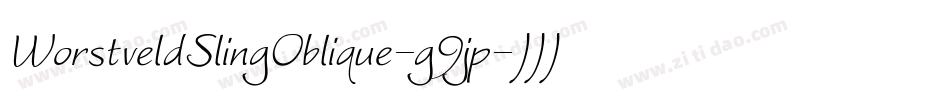WorstveldSlingOblique-g9jp字体转换