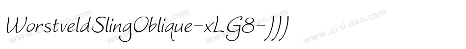 WorstveldSlingOblique-xLG8字体转换