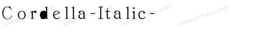 Cordella-Italic字体转换