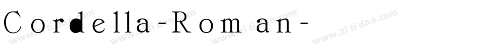 Cordella-Roman字体转换