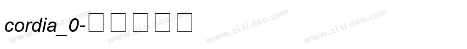 cordia_0字体转换