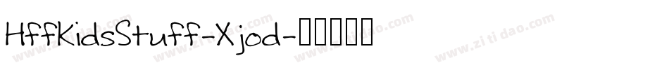 HffKidsStuff-Xjod字体转换