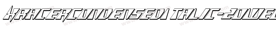 XRacerCondensedItalic-2OWEl字体转换