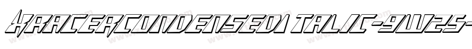 XRacerCondensedItalic-9wz5字体转换