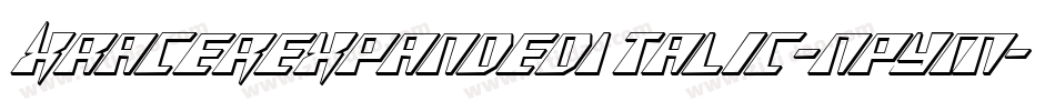 XRacerExpandedItalic-npYM字体转换