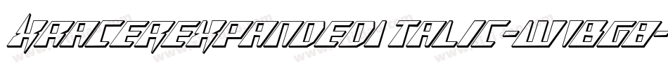 XRacerExpandedItalic-w1BG8字体转换