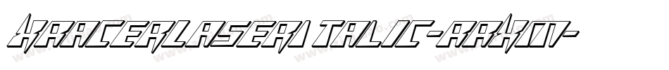 XRacerLaserItalic-RRXM字体转换