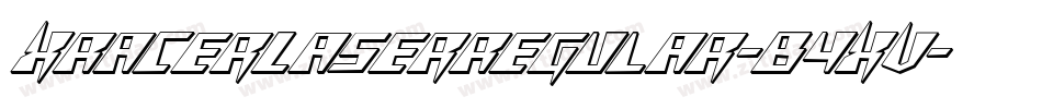XRacerLaserRegular-B4XV字体转换
