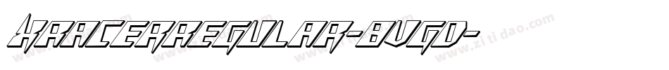 XRacerRegular-8vgD字体转换