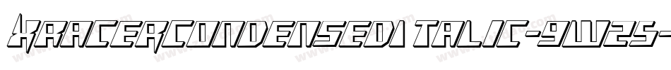 XRacerCondensedItalic-9wz5字体转换