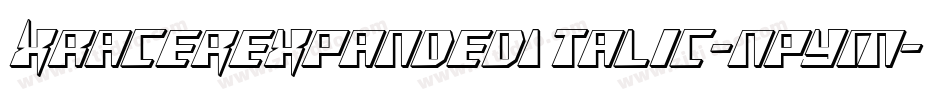 XRacerExpandedItalic-npYM字体转换