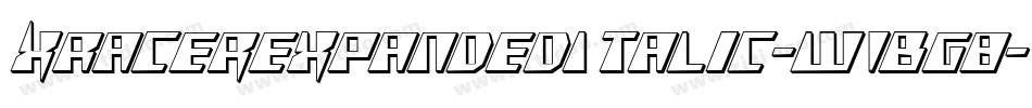 XRacerExpandedItalic-w1BG8字体转换