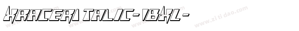 XRacerItalic-1BXL字体转换