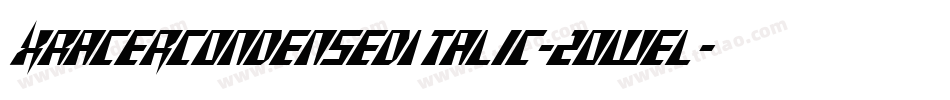 XRacerCondensedItalic-2OWEl字体转换