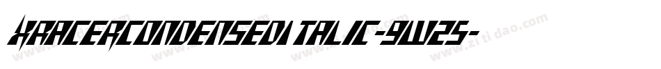 XRacerCondensedItalic-9wz5字体转换