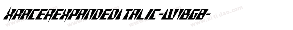 XRacerExpandedItalic-w1BG8字体转换