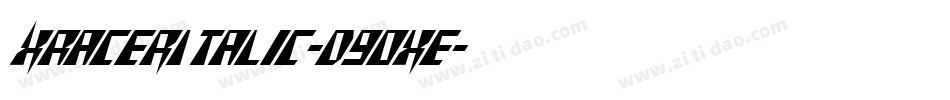 XRacerItalic-d9OxE字体转换