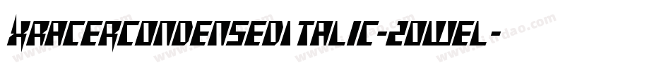 XRacerCondensedItalic-2OWEl字体转换