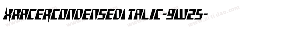 XRacerCondensedItalic-9wz5字体转换