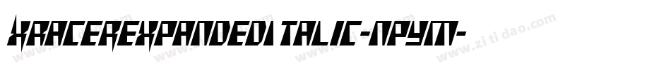 XRacerExpandedItalic-npYM字体转换