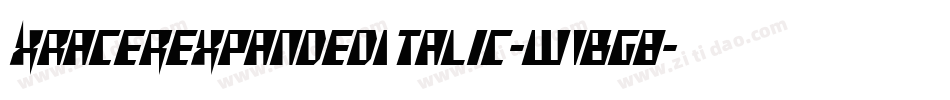 XRacerExpandedItalic-w1BG8字体转换