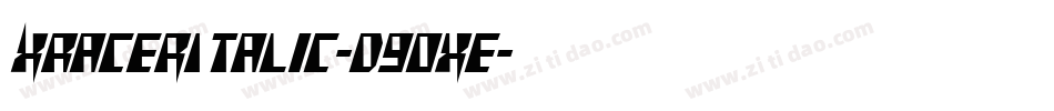 XRacerItalic-d9OxE字体转换