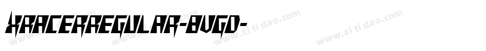 XRacerRegular-8vgD字体转换