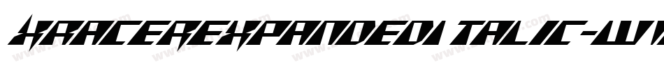 XRacerExpandedItalic-w1BG8字体转换
