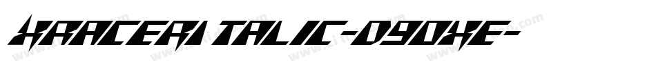 XRacerItalic-d9OxE字体转换