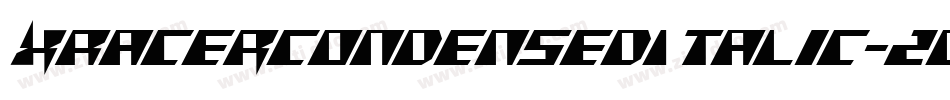 XRacerCondensedItalic-2OWEl字体转换