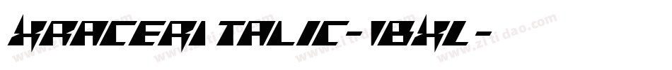 XRacerItalic-1BXL字体转换