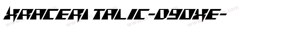 XRacerItalic-d9OxE字体转换