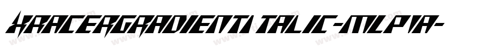 XRacerGradientItalic-mLP1a字体转换