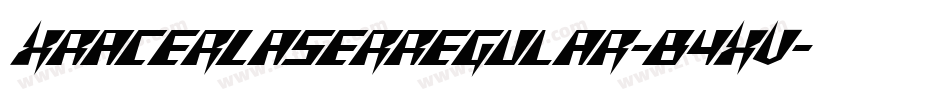 XRacerLaserRegular-B4XV字体转换