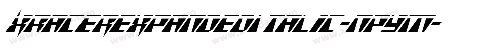 XRacerExpandedItalic-npYM字体转换