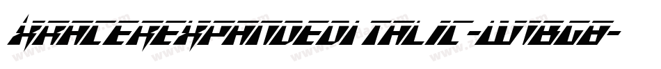 XRacerExpandedItalic-w1BG8字体转换