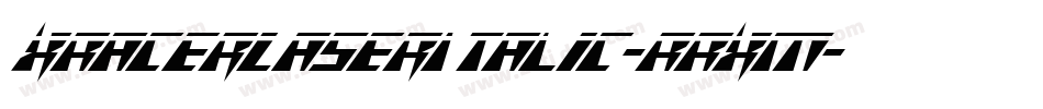 XRacerLaserItalic-RRXM字体转换