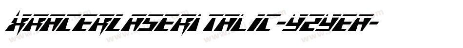 XRacerLaserItalic-YzyEa字体转换