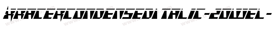 XRacerCondensedItalic-2OWEl字体转换
