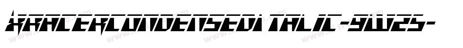 XRacerCondensedItalic-9wz5字体转换