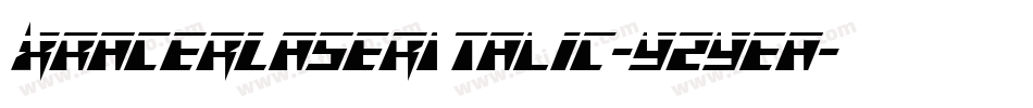 XRacerLaserItalic-YzyEa字体转换