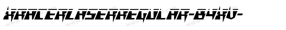 XRacerLaserRegular-B4XV字体转换