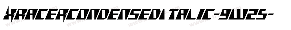 XRacerCondensedItalic-9wz5字体转换